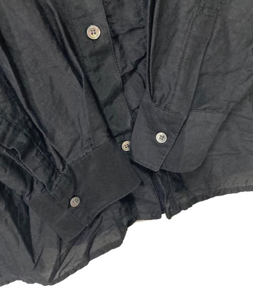 Spick and Span（スピック＆スパン）Spick and Span (スピック＆スパン) コットンシルクティアードフリルスリーブブラウス ブラック サイズ:Freeの古着・服飾アイテム