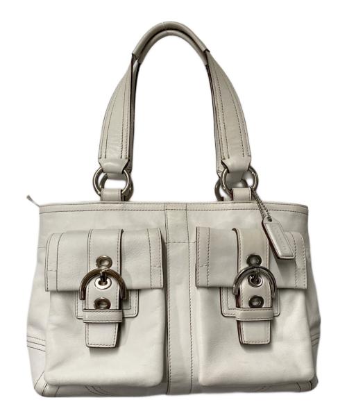 COACH（コーチ）COACH (コーチ) トートバッグ ホワイトの古着・服飾アイテム