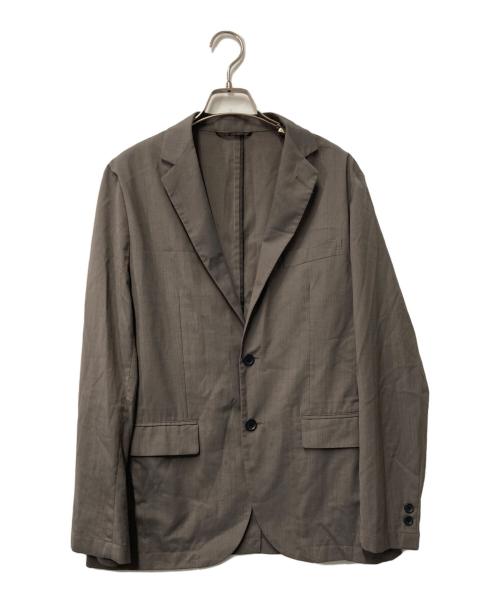 green label relaxing（グリーンレーベルリラクシング）green label relaxing (グリーンレーベルリラクシング) ウォッシャブルトロ 2Bジャケット ブラウン サイズ:Lの古着・服飾アイテム
