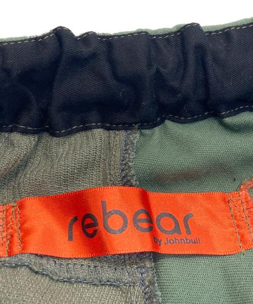 rebear by johnbull（リベアバイジョンブル）rebear by johnbull (リベアバイジョンブル) パッチワークワイドパンツ カーキ サイズ:Lの古着・服飾アイテム
