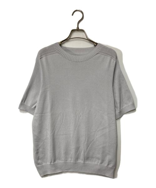 Leilian（レリアン）LEILIAN (レリアン) 半袖ニット ライトグレー サイズ:13の古着・服飾アイテム