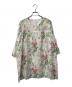 LEILIAN（レリアン）の古着「花柄シアーチュニックブラウス」｜ホワイト
