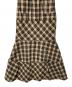中古・古着 andmary (アンドマリー) Cecily check long dress ブラック×ベージュ サイズ:Free：8000円