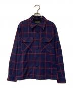 PENDLETONペンドルトン）の古着「ウールチェックシャツ」｜ネイビー×レッド