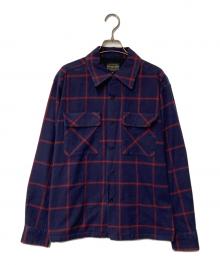 PENDLETON（ペンドルトン）の古着「ウールチェックシャツ」｜ネイビー×レッド