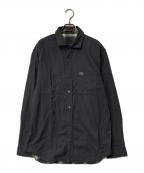LACOSTEラコステ）の古着「リバーシブルスナップボタンシャツ」｜グレー
