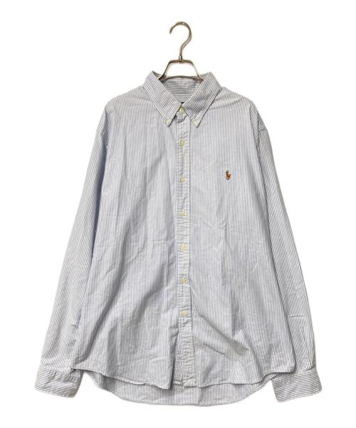 RALPH LAUREN（ラルフローレン）RALPH LAUREN (ラルフローレン) ポニー刺繍ストライプシャツ ブルー×ホワイト サイズ:XLの古着・服飾アイテム