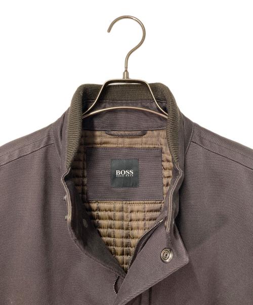 HUGO BOSS（ヒューゴ ボス）HUGO BOSS (ヒューゴ ボス) スタンドカラージャケット ブラウン サイズ:40の古着・服飾アイテム