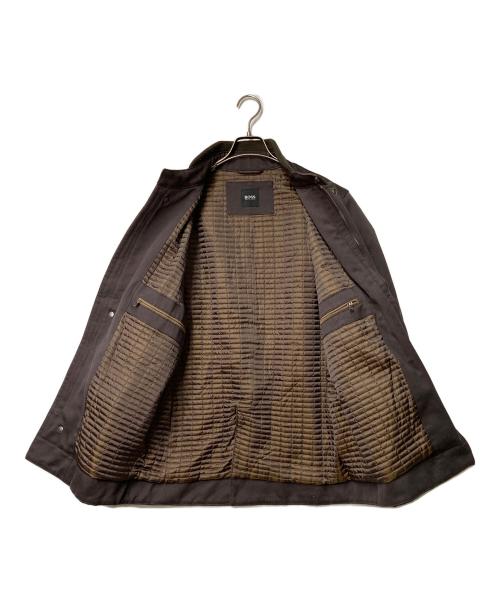 HUGO BOSS（ヒューゴ ボス）HUGO BOSS (ヒューゴ ボス) スタンドカラージャケット ブラウン サイズ:40の古着・服飾アイテム