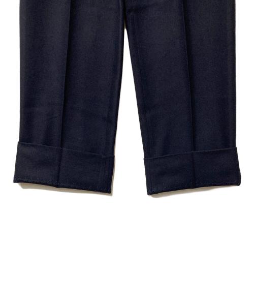 ERMENEGILDO ZEGNA（エルメネジルド・ゼニア）ERMENEGILDO ZEGNA (エルメネジルド・ゼニア) ウールナイロンパンツ ネイビー サイズ:48の古着・服飾アイテム