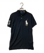 POLO RALPH LAURENポロ・ラルフローレン）の古着「ビックポニー刺繍ポロシャツ」｜ブラック