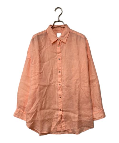 Spick and Span（スピック＆スパン）Spick and Span (スピック＆スパン) リネンカシュクール ビッグシャツ ピンク サイズ:Freeの古着・服飾アイテム