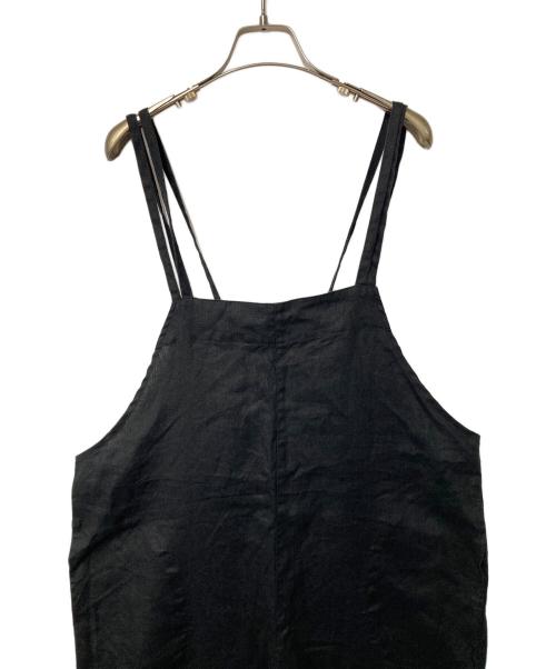 KAGURE（カグレ）KAGURE (カグレ) リネンサロペット ブラック サイズ:Freeの古着・服飾アイテム