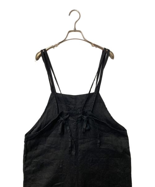 KAGURE（カグレ）KAGURE (カグレ) リネンサロペット ブラック サイズ:Freeの古着・服飾アイテム