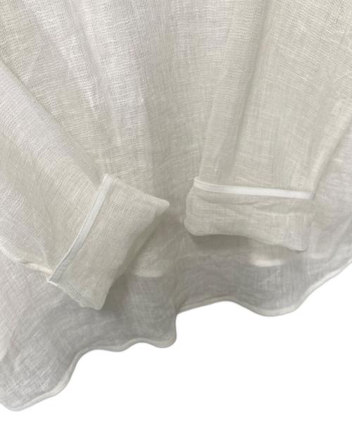 Spick and Span（スピック＆スパン）Spick and Span (スピック＆スパン) メッシュリネンルーズプルオーバー ホワイト サイズ:Freeの古着・服飾アイテム