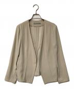 theory luxeセオリーリュクス）の古着「ノーカラージャケット」｜ベージュ