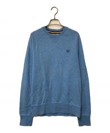 FRED PERRY（フレッドペリー）の古着「ロゴ刺繍クルーネックスウェット」｜スカイブルー