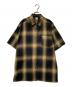 CalTop（キャルトップ）の古着「半袖オンブレチェックシャツ」｜ブラック×ベージュ