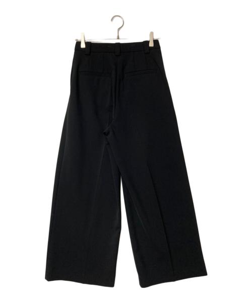 Spick and Span（スピック＆スパン）Spick and Span (スピック＆スパン) ダブルクロス2タックワイドパンツ ブラック サイズ:36の古着・服飾アイテム