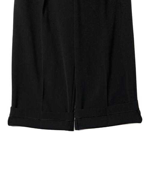 Spick and Span（スピック＆スパン）Spick and Span (スピック＆スパン) ダブルクロス2タックワイドパンツ ブラック サイズ:36の古着・服飾アイテム