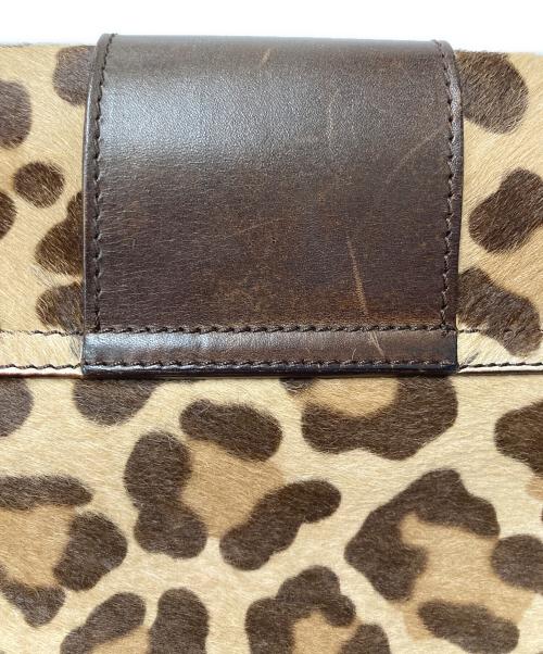 DOLCE & GABBANA（ドルチェ＆ガッバーナ）DOLCE & GABBANA (ドルチェ＆ガッバーナ) レオパード柄 ハラコハンドバッグ ブラウンの古着・服飾アイテム