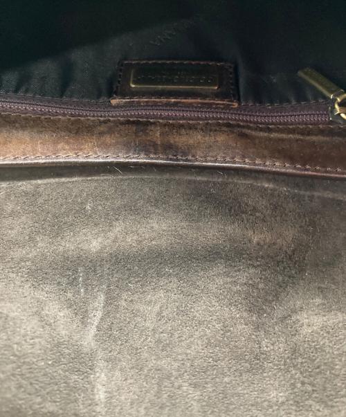 DOLCE & GABBANA（ドルチェ＆ガッバーナ）DOLCE & GABBANA (ドルチェ＆ガッバーナ) レオパード柄 ハラコハンドバッグ ブラウンの古着・服飾アイテム