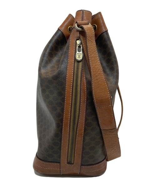 CELINE（セリーヌ）CELINE (セリーヌ) マカダム巾着ショルダーバッグ ブラウンの古着・服飾アイテム
