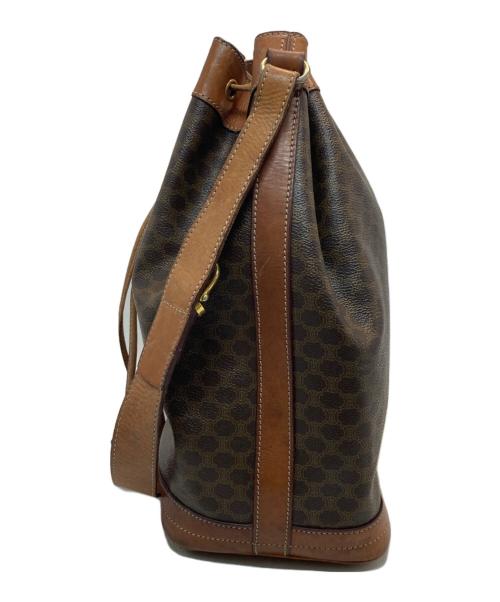 CELINE（セリーヌ）CELINE (セリーヌ) マカダム巾着ショルダーバッグ ブラウンの古着・服飾アイテム