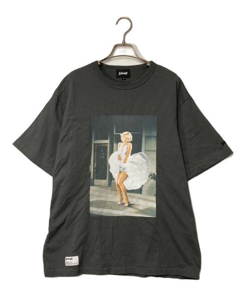 Schott（ショット）Schott (ショット) MARILYN MONROE PHOTO T-SHIRT グレー サイズ:XLの古着・服飾アイテム