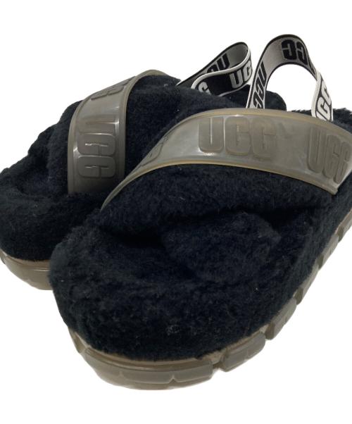UGG（アグ）UGG (アグ) Fuzzita Clear サンダル ブラック サイズ:USA8/UK6/EU39/JP25の古着・服飾アイテム