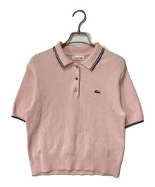 LACOSTE（ラコステ）の古着「コンパクトニットポロシャツ」｜ピンク