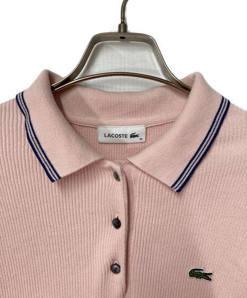 LACOSTE（ラコステ）LACOSTE (ラコステ) コンパクトニットポロシャツ ピンク サイズ:36の古着・服飾アイテム