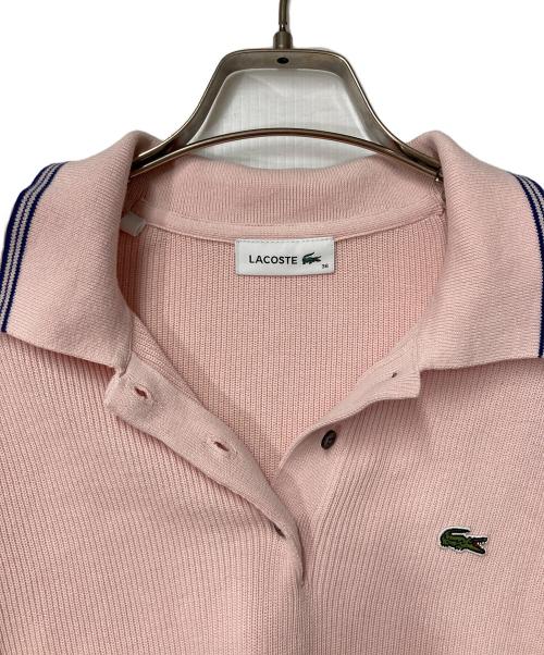 LACOSTE（ラコステ）LACOSTE (ラコステ) コンパクトニットポロシャツ ピンク サイズ:36の古着・服飾アイテム