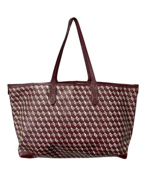 ANYA HINDMARCH（アニヤ・ハインドマーチ）ANYA HINDMARCH (アニヤ・ハインドマーチ) I AM A Plastic Bag トートバッグ レッドの古着・服飾アイテム