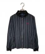 FRED PERRYフレッドペリー）の古着「ストライプブルゾン」｜グリーン×ネイビー