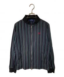 FRED PERRY（フレッドペリー）の古着「ストライプブルゾン」｜グリーン×ネイビー