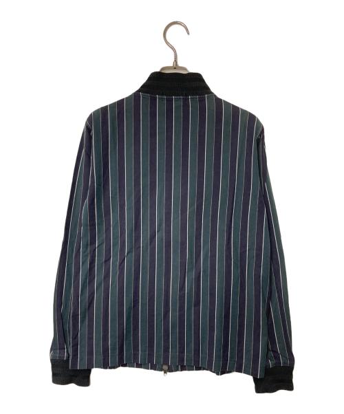 FRED PERRY（フレッドペリー）FRED PERRY (フレッドペリー) ストライプブルゾン グリーン×ネイビー サイズ:Mの古着・服飾アイテム