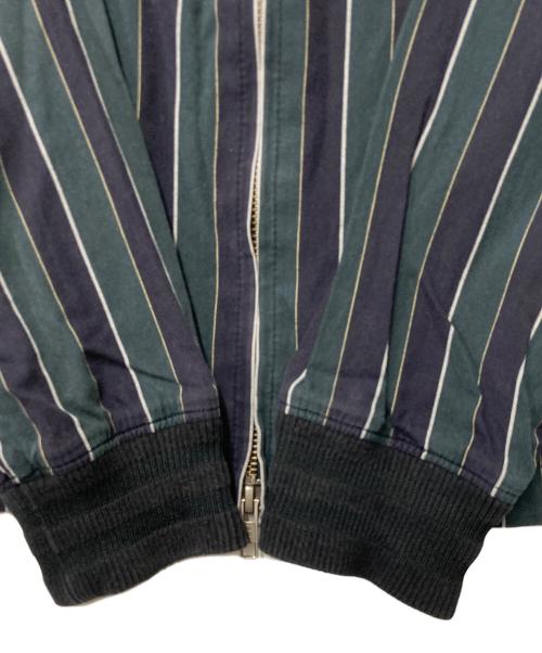 FRED PERRY（フレッドペリー）FRED PERRY (フレッドペリー) ストライプブルゾン グリーン×ネイビー サイズ:Mの古着・服飾アイテム