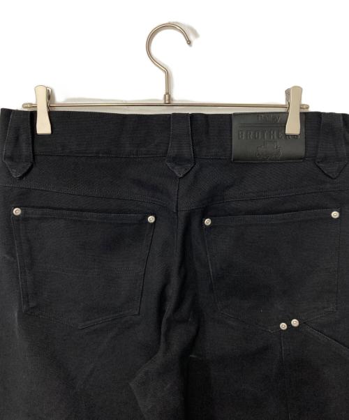 Ballsy.Brothers（ボールジーブラザーズ）Ballsy.Brothers (ボールジーブラザーズ) ダックストレートペインタートラウザー ブラック サイズ:Lの古着・服飾アイテム