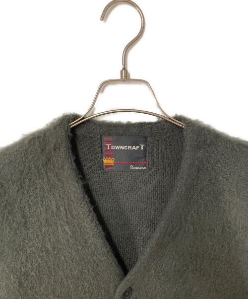 TOWN CRAFT（タウンクラフト）TOWN CRAFT (タウンクラフト) ニットカーディガン オリーブ サイズ:LARGEL(40-42)の古着・服飾アイテム