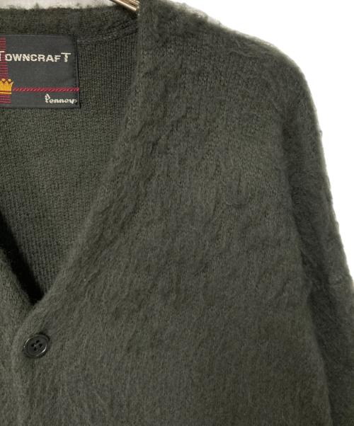 TOWN CRAFT（タウンクラフト）TOWN CRAFT (タウンクラフト) ニットカーディガン オリーブ サイズ:LARGEL(40-42)の古着・服飾アイテム