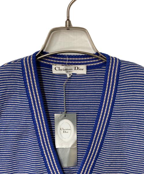 Christian Dior Sports（クリスチャン ディオールスポーツ）Christian Dior Sports (クリスチャン ディオールスポーツ) ニットベスト ネイビー×ベージュ サイズ:Ｍの古着・服飾アイテム