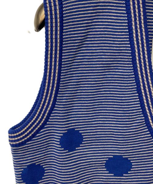 Christian Dior Sports（クリスチャン ディオールスポーツ）Christian Dior Sports (クリスチャン ディオールスポーツ) ニットベスト ネイビー×ベージュ サイズ:Ｍの古着・服飾アイテム