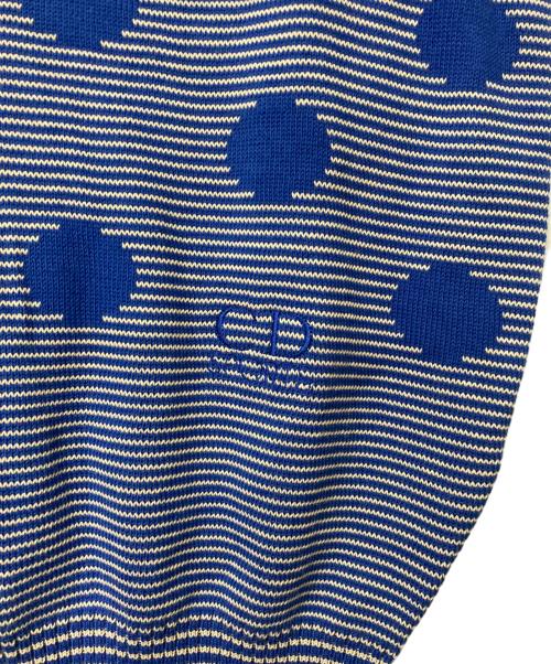 Christian Dior Sports（クリスチャン ディオールスポーツ）Christian Dior Sports (クリスチャン ディオールスポーツ) ニットベスト ネイビー×ベージュ サイズ:Ｍの古着・服飾アイテム