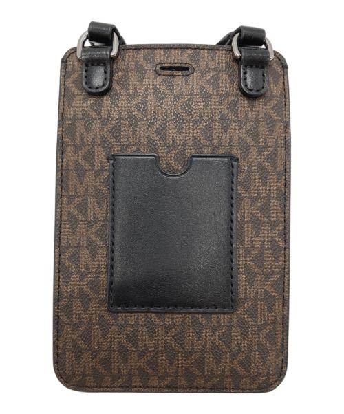 MICHAEL KORS（マイケルコース）MICHAEL KORS (マイケルコース) アクセサリーズ スリム フォン クロスボディ ブラウン×ブラックの古着・服飾アイテム