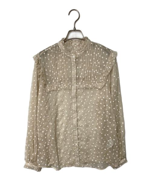 IENA（イエナ）IENA (イエナ) 楊柳フリルピンタックブラウス ベージュ サイズ:Freeの古着・服飾アイテム