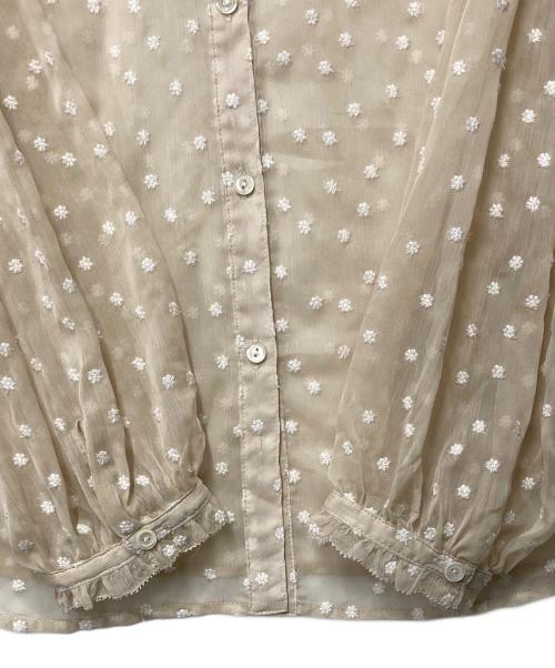IENA（イエナ）IENA (イエナ) 楊柳フリルピンタックブラウス ベージュ サイズ:Freeの古着・服飾アイテム