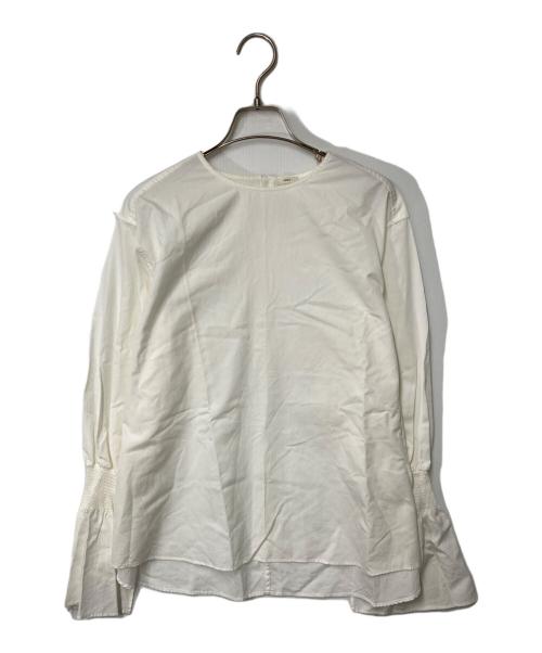 IENA（イエナ）IENA (イエナ) ノーカラーシャーリングブラウス ホワイト サイズ:Freeの古着・服飾アイテム