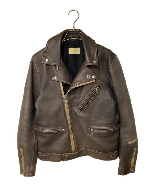 CANTATE（カンタータ）CANTATE (カンタータ) British Leather JKT ブラウン サイズ:46の古着・服飾アイテム