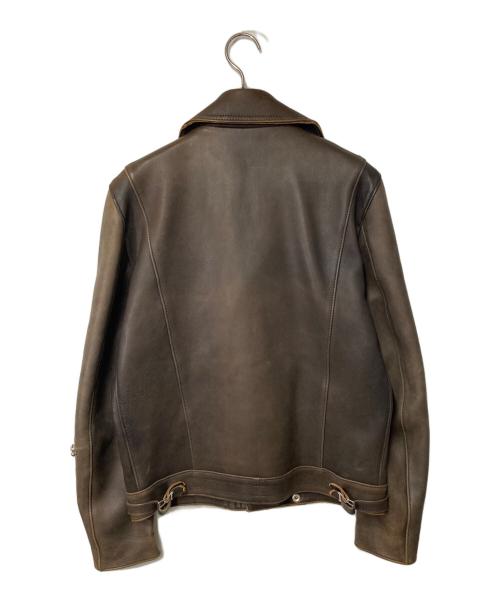 CANTATE（カンタータ）CANTATE (カンタータ) British Leather JKT ブラウン サイズ:46の古着・服飾アイテム